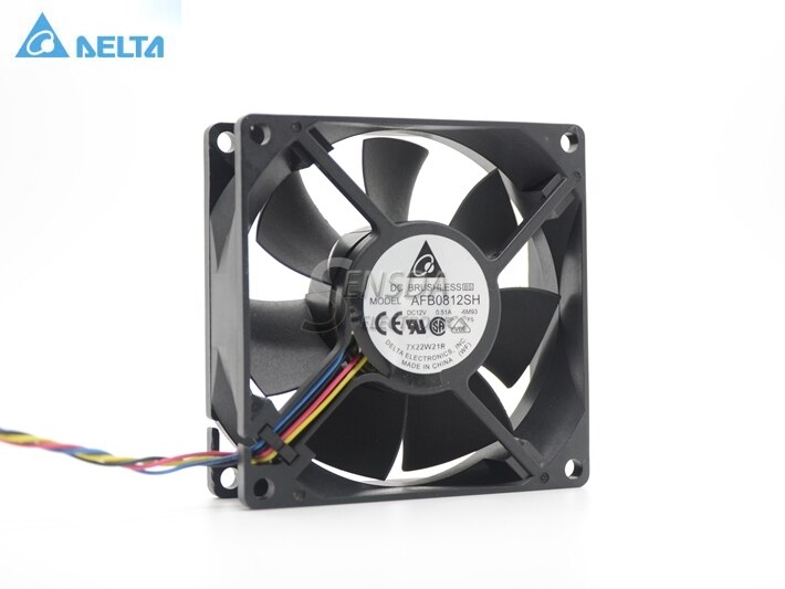 Delta AFB0812SH 80x80x25.4mm 12V DC 0.34A Axial Cooling Fan