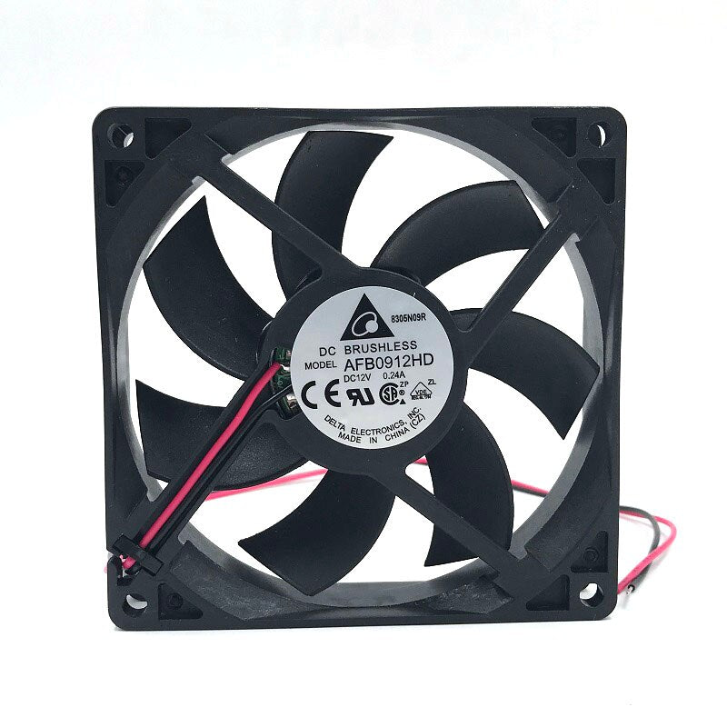 Delta AFB0912HD 92x92x20mm 12V DC 0.16A 2-Wire Axial Cooling Fan