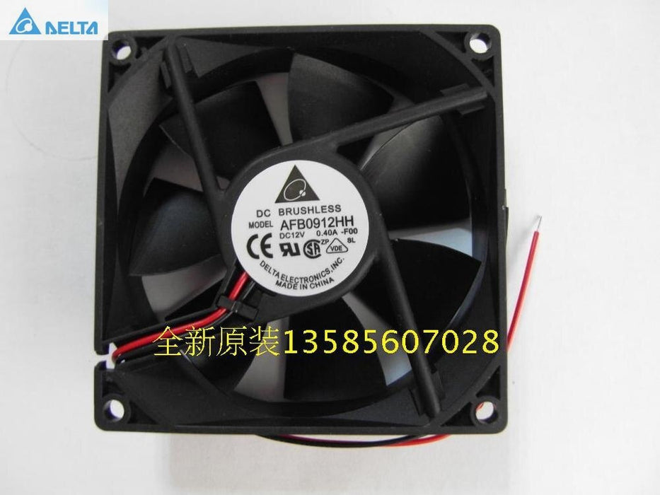 Delta AFB0912HH-F00 92x92x25mm 12V DC 0.40A 3-Wire Axial Cooling Fan