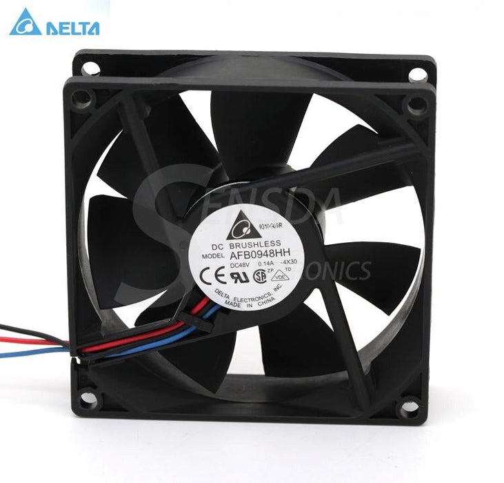 Delta AFB0948HH 92x92x25.4mm 48V DC 0.080A 2-Wire Axial Cooling Fan