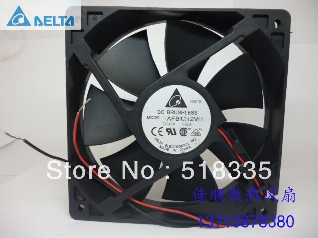 Delta AFB1212VH 120x120x25mm 12V DC 0.60A Axial Cooling Fan