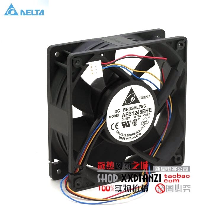 Delta AFB1248EHE 120x120x38mm 48V DC 0.74A Axial Cooling Fan