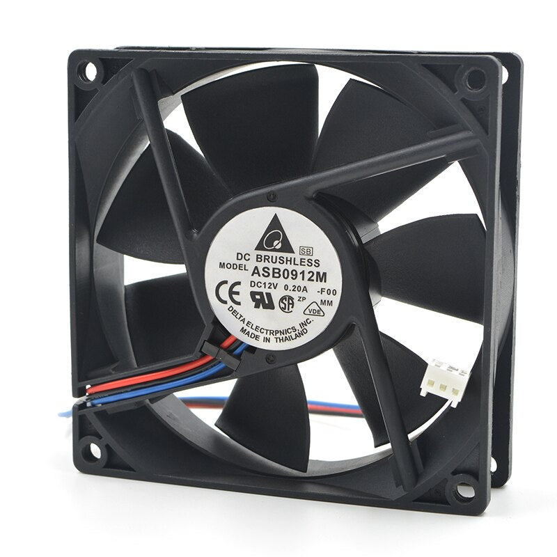Delta ASB0912M 92x92x25mm 12V DC 0.20A Axial Cooling Fan