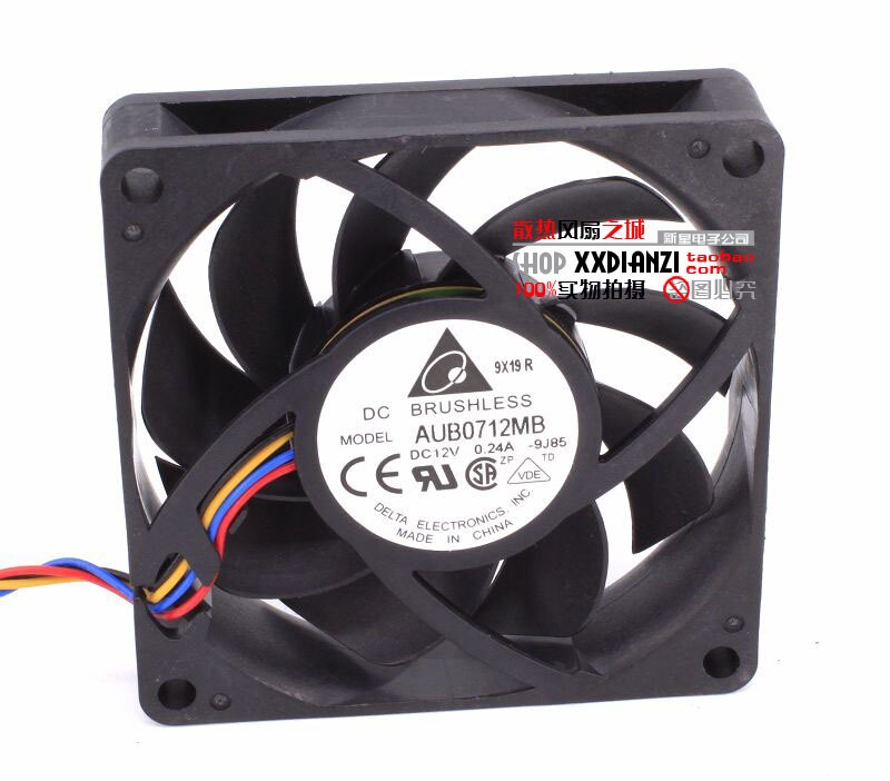 Delta AUB0712MB 70x70x15mm 12V DC 0.24A Axial Cooling Fan