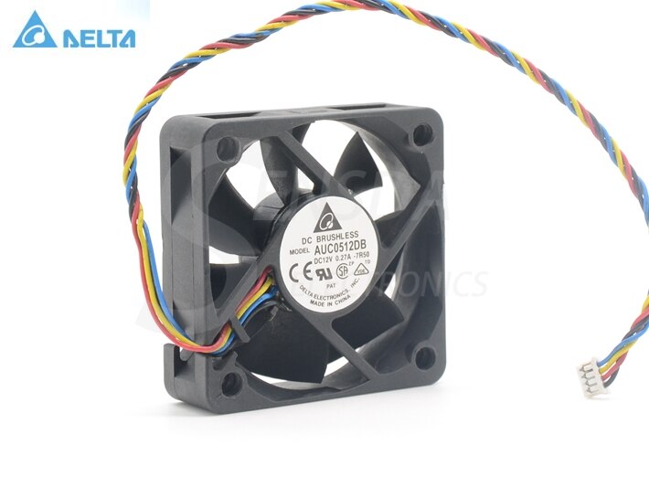 Delta AUC0512DB-AF00 50x50x15mm 12V DC 0.27A 4-Wire PWM Axial Cooling Fan