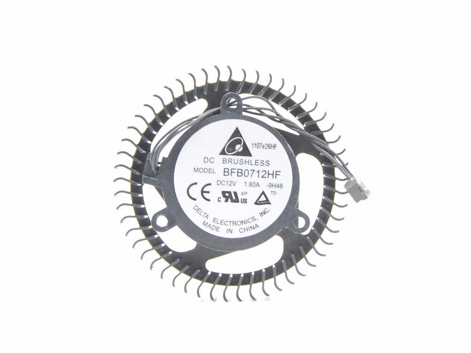 Delta BFB0712HF GPU Blower Fan 63mm Blade Diameter 38mm Mounting Pitch
