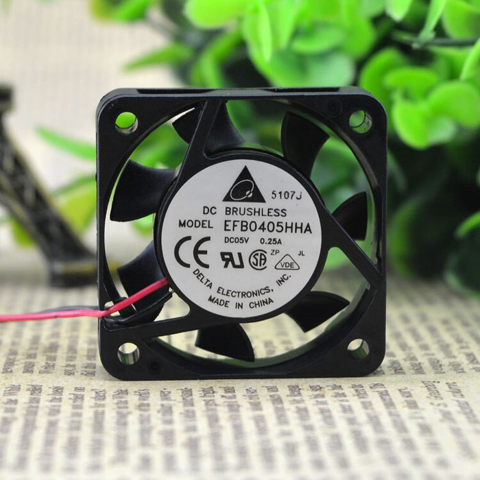 Delta EFB0405HHA 40x40x10mm 5V DC 0.25A 2-Wire Axial Cooling Fan