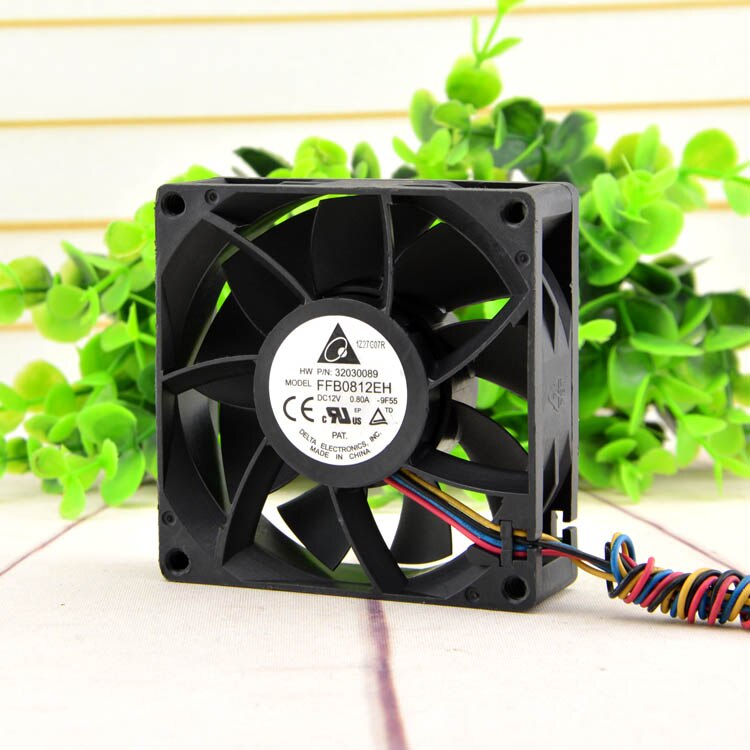 Delta FFB0812EH 80x80x25mm 12V DC 0.80A 4-Wire Axial Cooling Fan