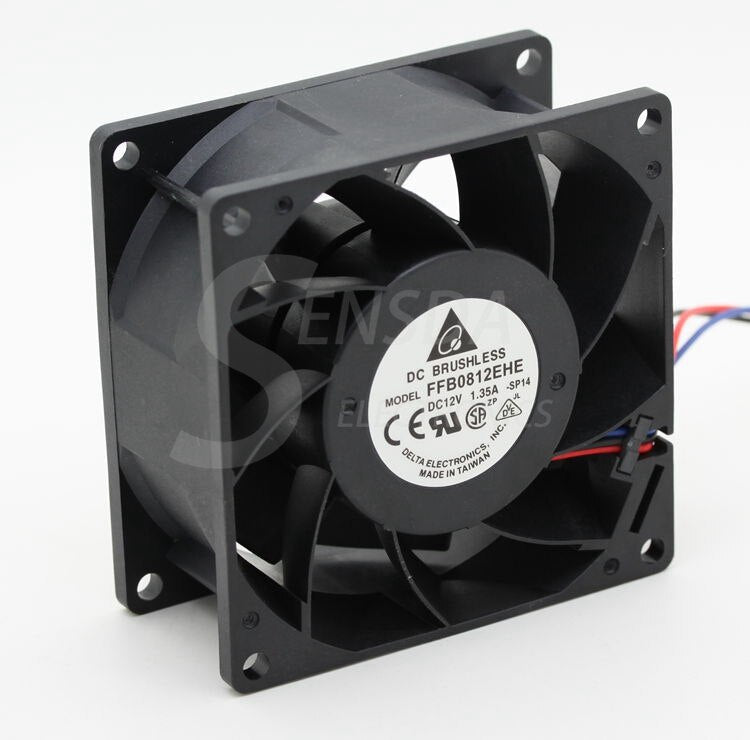Delta FFB0812EHE 80x80x38mm 12V DC 1.35A Axial Cooling Fan