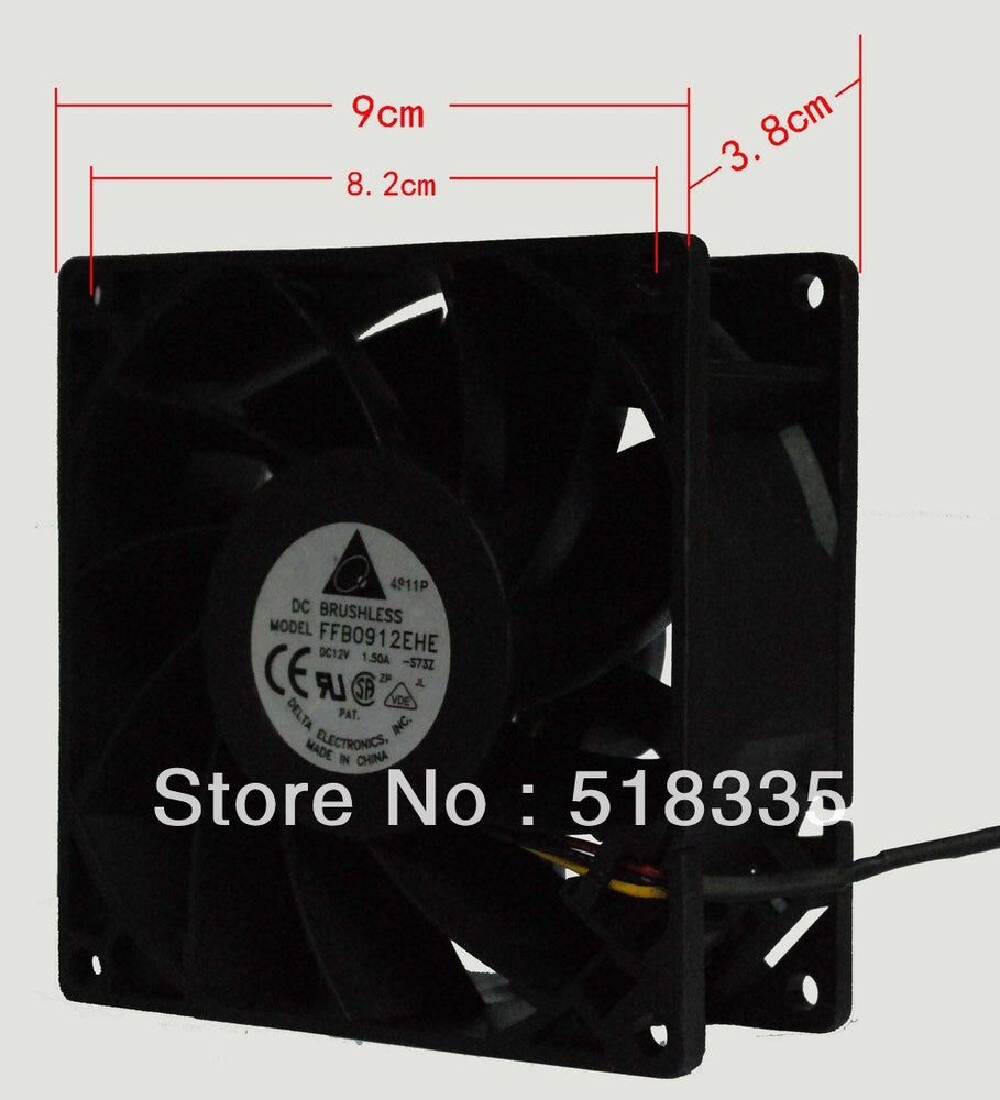 Delta FFB0912EHE 92x92x38mm 12V DC 1.50A Axial Cooling Fan
