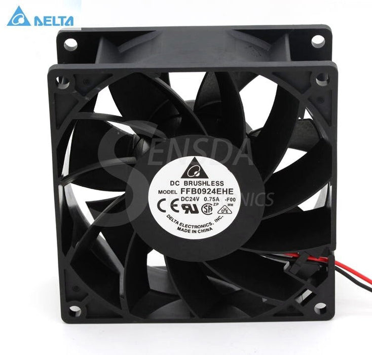 Delta FFB0924EHE 92x92x38mm 24V DC 0.75A 2-Wire Axial Cooling Fan