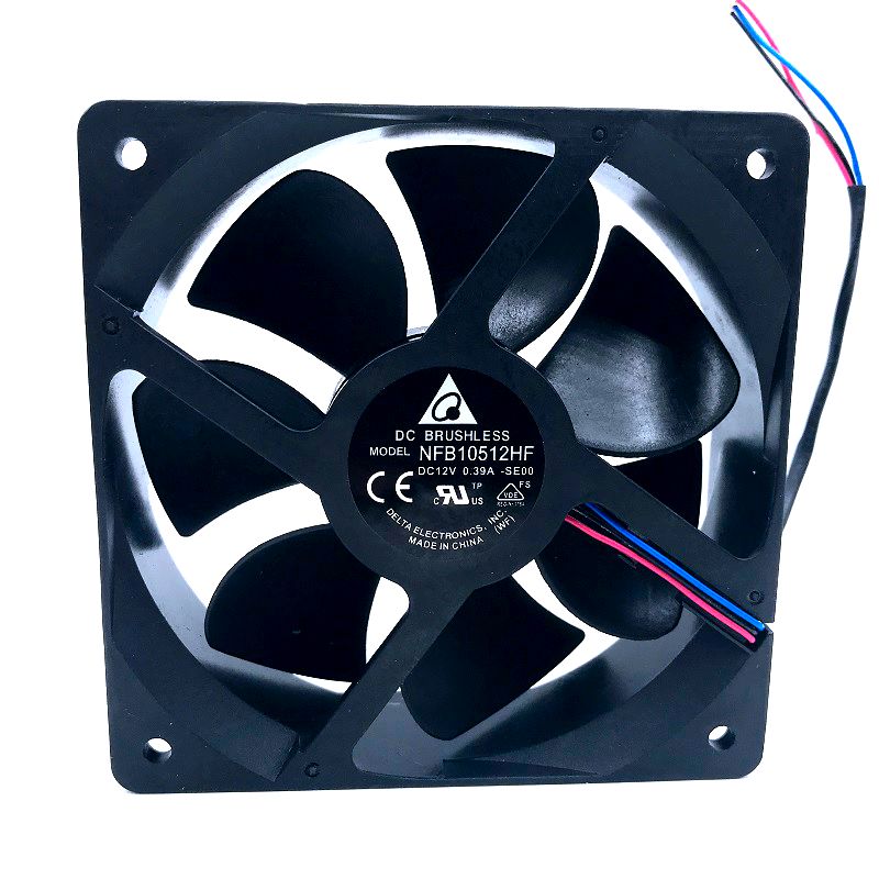 Delta NFB10512HF 105x105x32mm 12V DC 0.39A 3-Wire Axial Cooling Fan