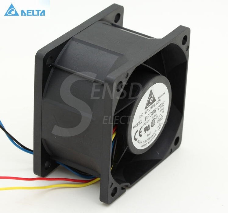 Delta PFC0612DE-F00 60x60x38mm 12V DC 1.40A 4-Wire PWM Axial Cooling Fan