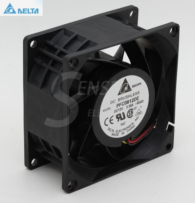 Delta PFC0812DE 80x80x38mm 12V DC 3.30A Axial Cooling Fan