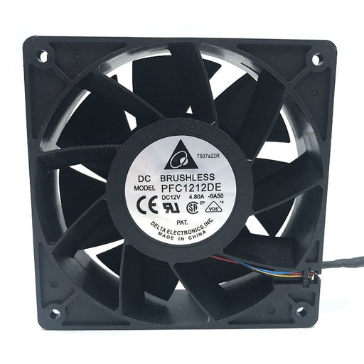 Delta PFC1212DE-F00 120x120x38mm 12V DC 4.00A 4-Wire PWM Axial Cooling Fan