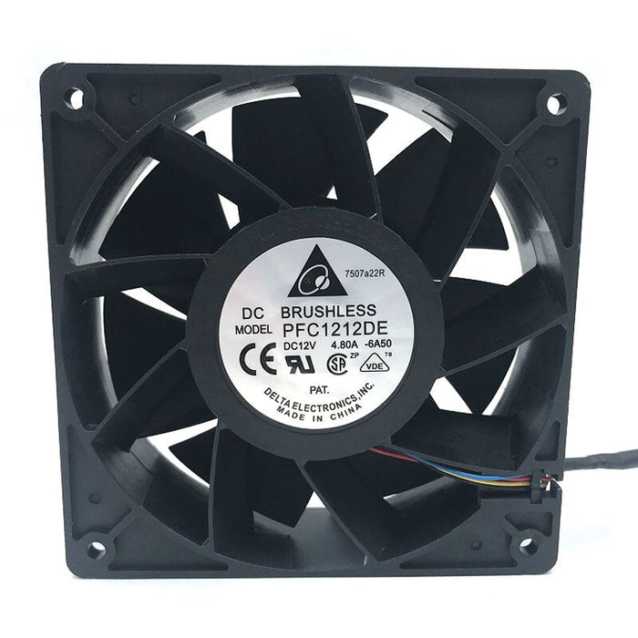 Delta PFC1212DE-F00 120x120x38mm 12V DC 4.00A 4-Wire PWM Axial Cooling Fan