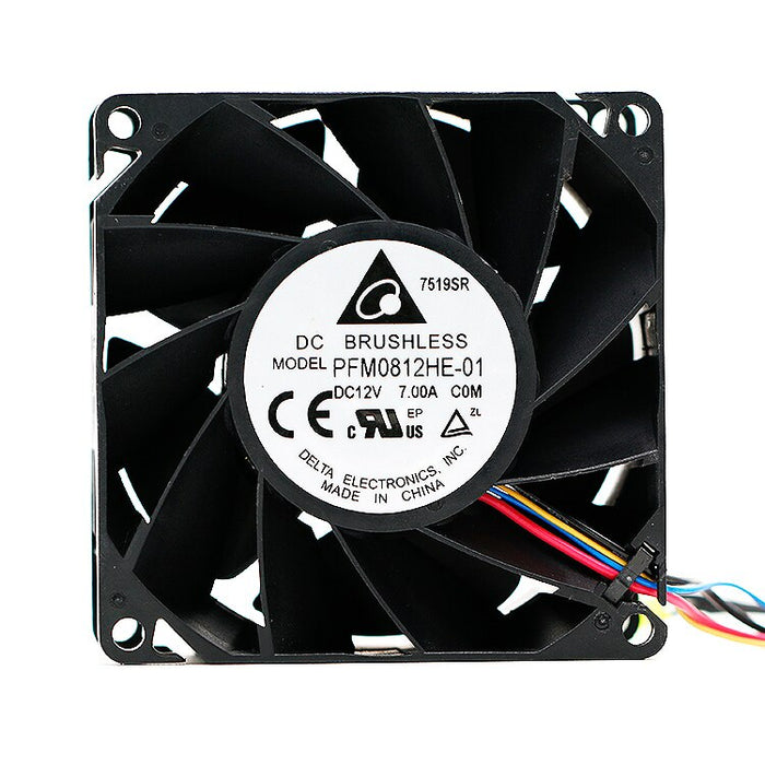 Delta PFM0812HE-01 80x80x38mm 12V DC 7.00A Axial Cooling Fan
