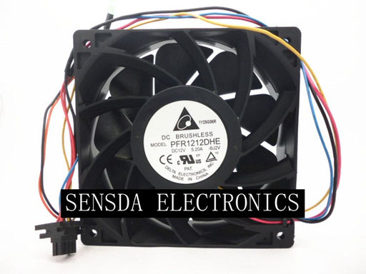 Delta PFR1212DHE-SP00 120x120x38mm 12V DC 3.70A 4-Wire PWM Axial Cooling Fan