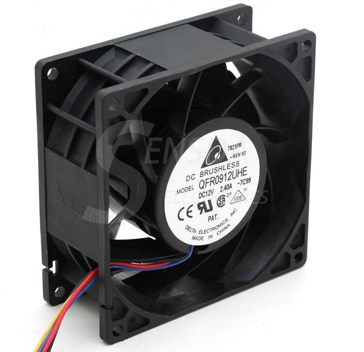 Delta QFR0912UHE 92x92x38mm 12V DC 2.40A Axial Cooling Fan