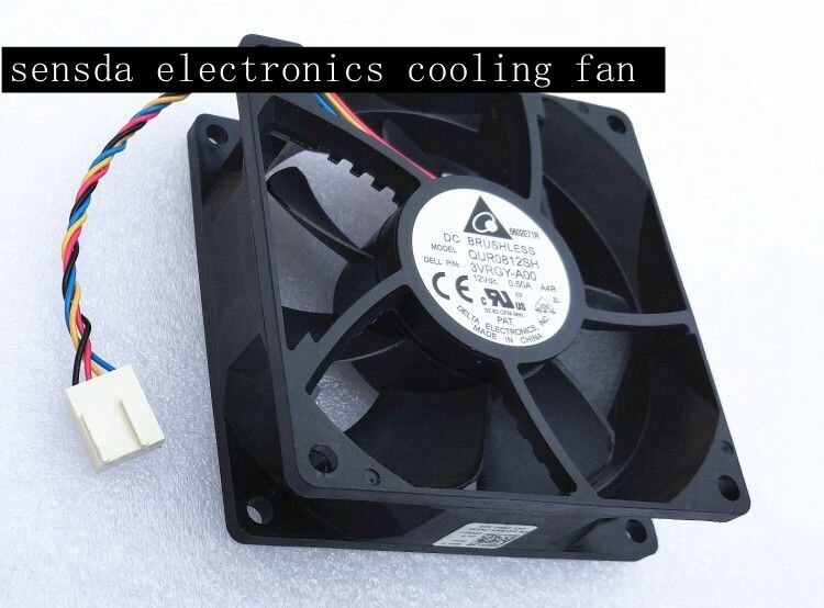 Delta QUR0812SH 80x80x25mm 12V DC 0.5A Axial Cooling Fan