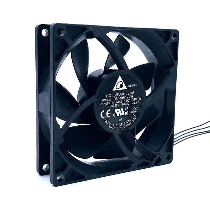 Delta QUR0912VH 92x92x25mm 12V DC 0.60A Axial Cooling Fan
