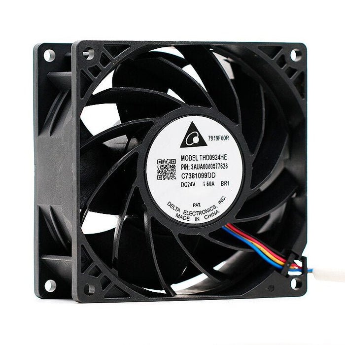 Delta THD0924HE 92x92x38mm 24V DC 1.60A 4-Wire Axial Cooling Fan
