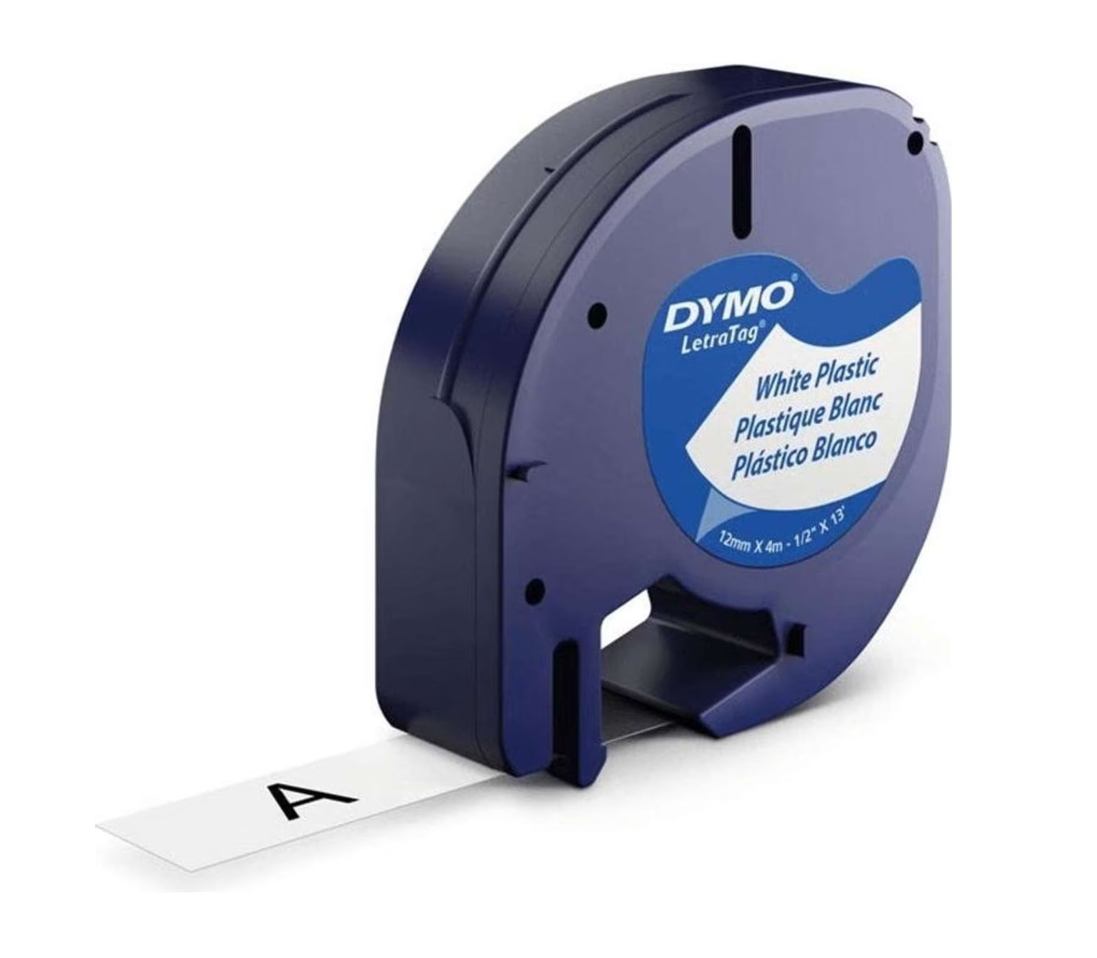 Dymo 1/2Inch (12 Mm) Plastic Letratag Tape - 91331
