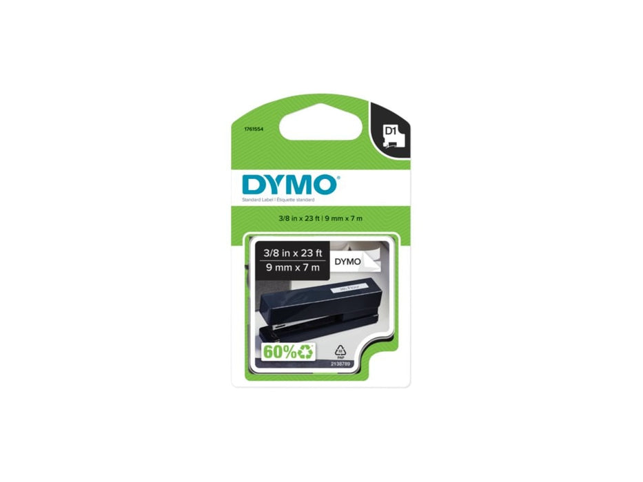 Dymo D1 Poly 3/8 Blk/Wht Bl1 - 1761554