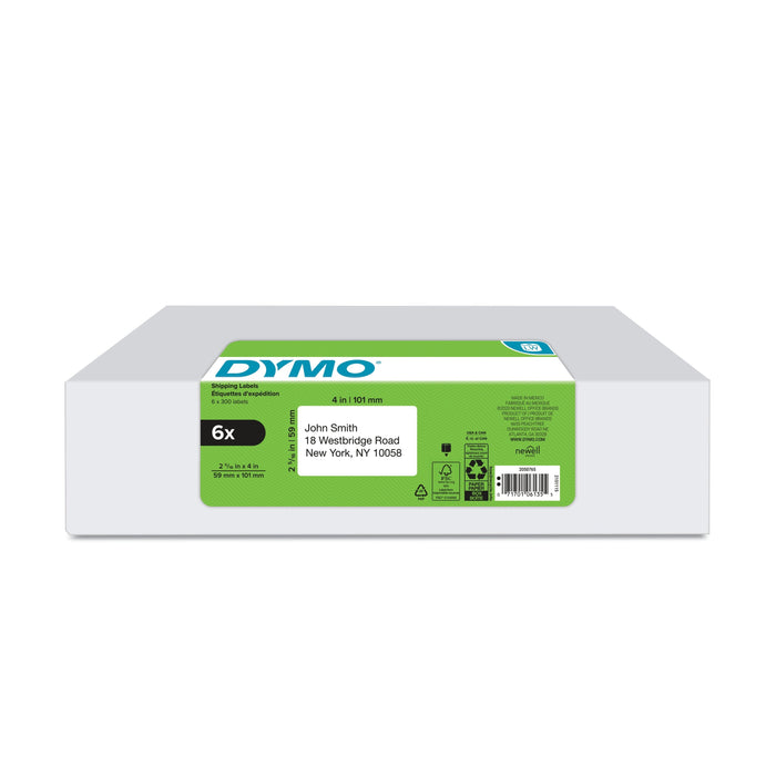 Dymo Dy Lw 2-5/16Inx 4In, Wht Ship 300Ct 6Pk (30256) - 2050765