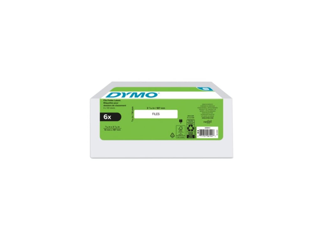 Dymo Dy Lw 9/16In X 3-7/16In Wht File 130Ct 6Pk (30327) - 2050812