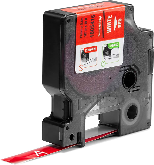 Dymo Rhino 1/2In Red Vinyl-12Mm - 1805416