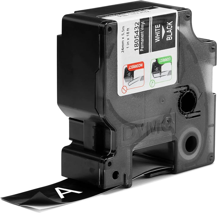 Dymo Rhino 1In Black Vinyl-24Mm - 1805432