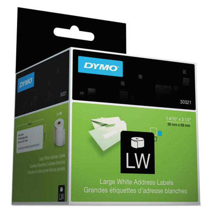 Dymo White 1-Up File Folder Labels - 30327
