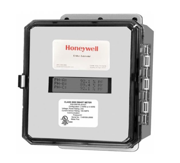 E50-480100-R03KIT | Class 5000 Meter, 277/480V, 100A, NEMA 4X Enclosure, BACnet MS/TP, EZ-7 Ethernet Protocol, 3 Split-Core Current Sensors with 2V Output | Honeywell
