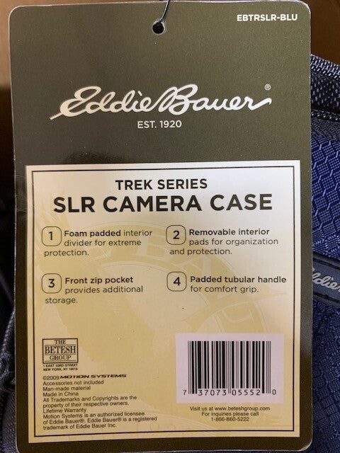 EBTRSLR-BLU I Eddie Bauer Trek Series SLR Nylon Camera Case Bag BRAND NEW