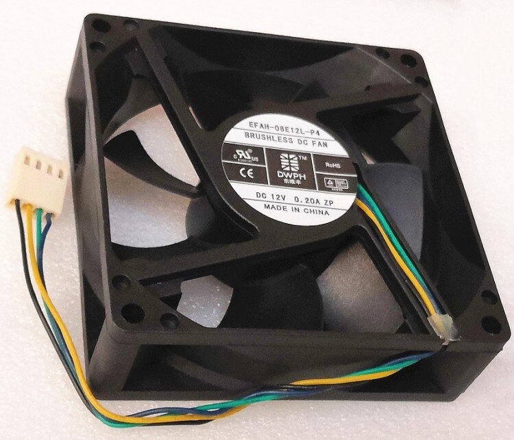 EFAH-08E12L-P4 80x80x25mm 12V DC 0.20A 4-Wire Axial Cooling Fan