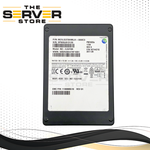 EMC 3.84TB SAS 12G RI SFF 2.5" SSD Samsung PM1633a Series MZ-ILS3T8N 118000519