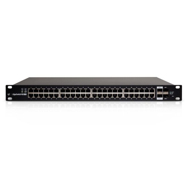 ES-48-500W - Ubiquiti EdgeSwitch 48-Ports 10/100/1000BASE-T Ethernet and 2-Ports SFP Layer 3 Rack-mountable Managed Network Switch with 2-Ports SFP+