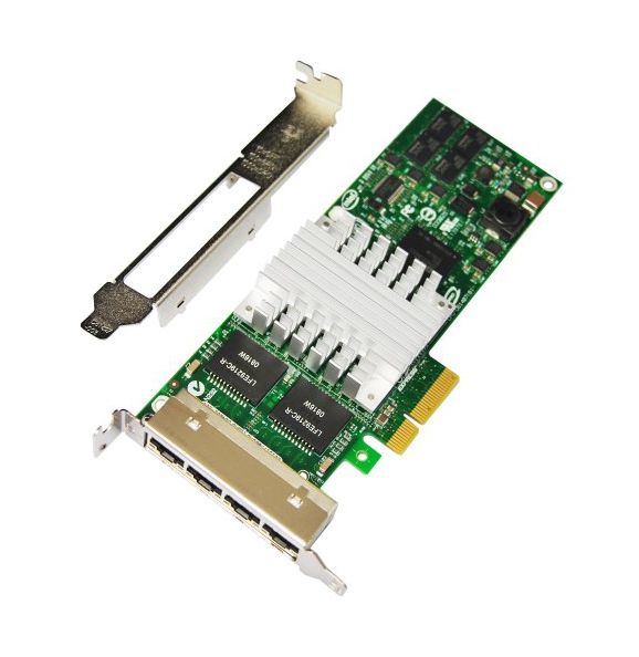EXPI9404PTLBLK - Intel PRO/1000 PT 1Gbps 10Base-T/100Base-TX/1000Base-T Gigabit Quad Ports RJ-45 Ethernet PCI Express x4 Low Profile Server Network Adapter