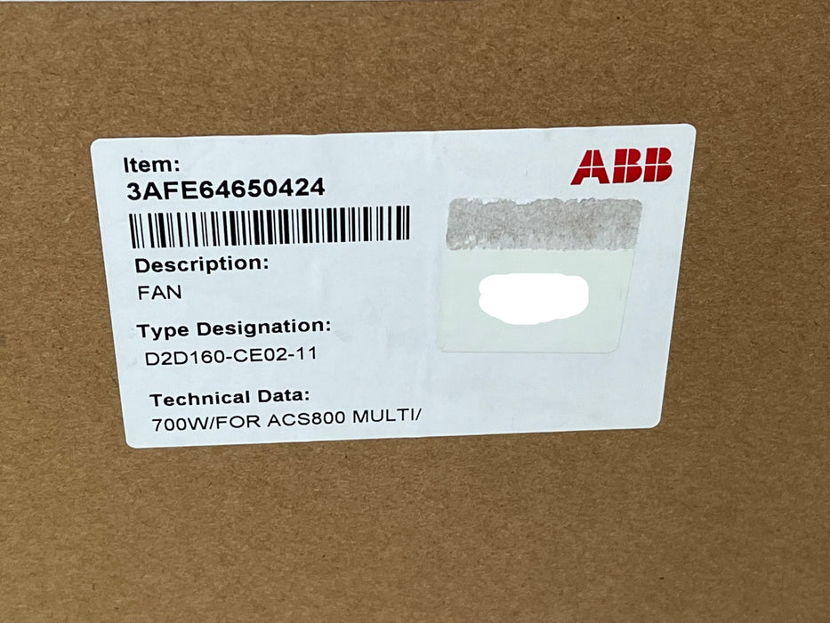 Ebm-papst D2D160-CE02-11 3~230/400V 700/1055W 1.1/2.82A 2700/2960rpm Centrifugal Blower for ABB ACS800 Inverter