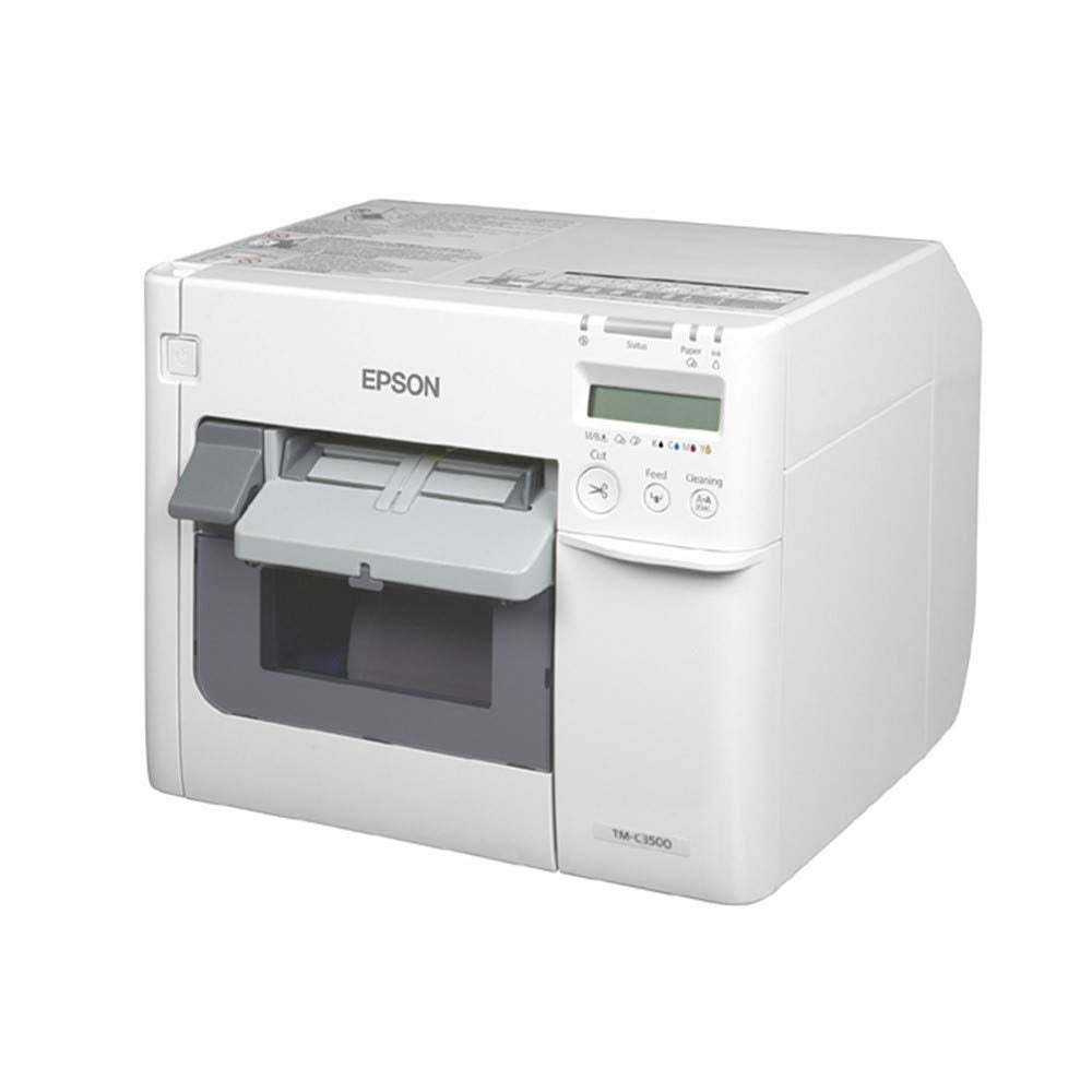 Epson ColorWorks C3500 360 dpi 4 ips USB, Ethernet Auto Cutter Desktop Color InkJet Label Printer - C31CD54011