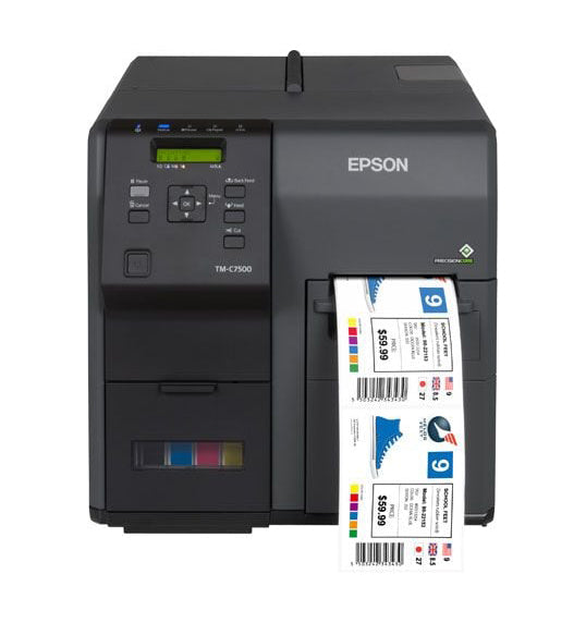 Epson ColorWorks C7500G 1200 x 600 dpi 64ppm USB, Ethernet Color Inkjet Label printer - C31CD84311