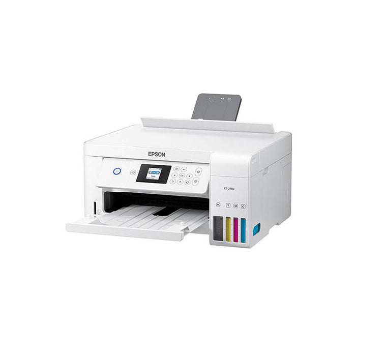 Epson EcoTank ET-2760 5760 x 1440 dpi 5 ppm USB, Wi-Fi Automatic Duplex Printing 1.44-inch LCD Display Desktop Cartridge-Free SuperTank Color InkJet All-in-One Printer - C11CG22203