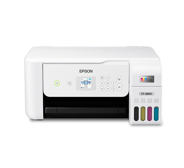 Epson EcoTank ET-2800 5760 x 1440 dpi 5 ppm USB, Wi-Fi LCD Display Color All-in-One Supertank Printer - C11CJ66202