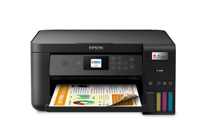 Epson EcoTank ET-2850 4800 x 1200 dpi 10ppm Wireless Color All-in-One Printer - C11CJ63201