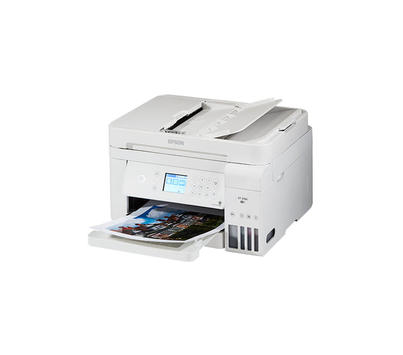 Epson EcoTank ET-3760 4800 x 1200 dpi 8 ppm USB, Ethernet, Wi-Fi Automatic Duplex Printing 2.4-inch LCD Display Desktop Cartridge-Free SuperTank Color InkJet All-in-One Printer - C11CG20203