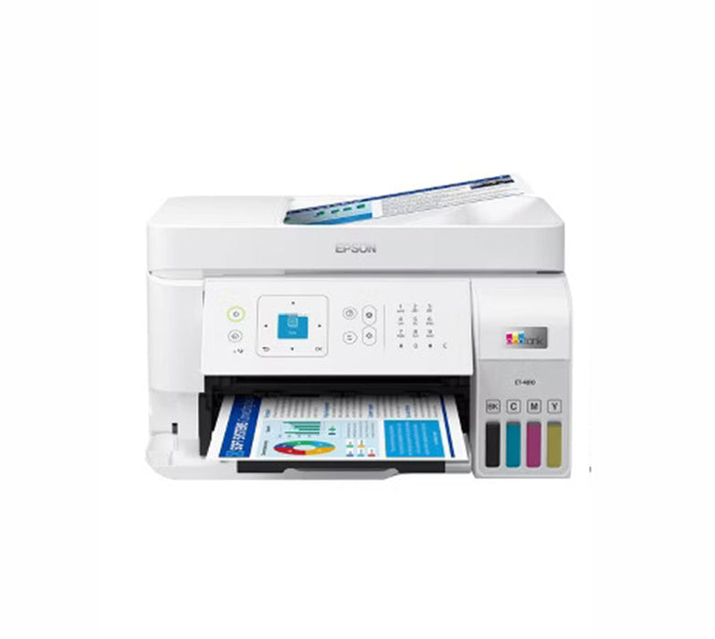 Epson EcoTank ET-4810 4800 x 1200 dpi 8 ppm USB, Ethernet, Wi-Fi Desktop Cartridge-Free SuperTank Color InkJet All-in-One Printer - C11CK57201