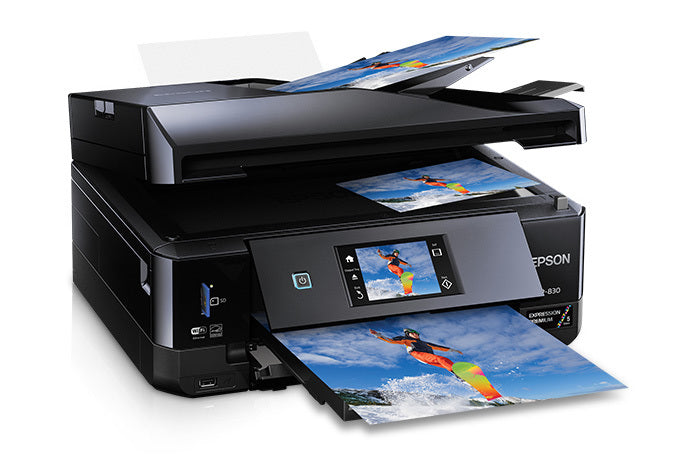 Epson Expression Premium XP-830 5760 x 1440 dpi 11 ppm USB, Ethernet, Wi-Fi Automatic Duplex Printing 4.3-inch Touch Screen LCD Display Desktop Color InkJet All-in-One Printer - C11CE78201