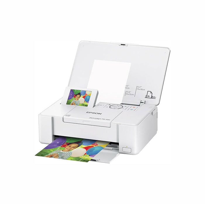 Epson PictureMate PM-400 5760 x 1440 dpi 1.7 ipm USB, Wi-Fi 2.7-inch LCD Display Desktop Color InkJet Personal Photo Printer - C11CE84201