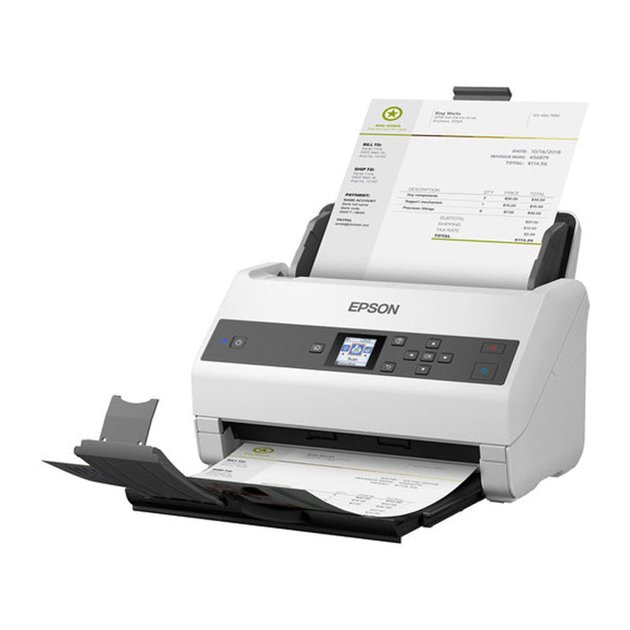 Epson WorkForce DS-870 600 x 600 dpi 65 ppm USB Automatic Duplex Scanning LCD Display Desktop Color Document Scanner - B11B250201
